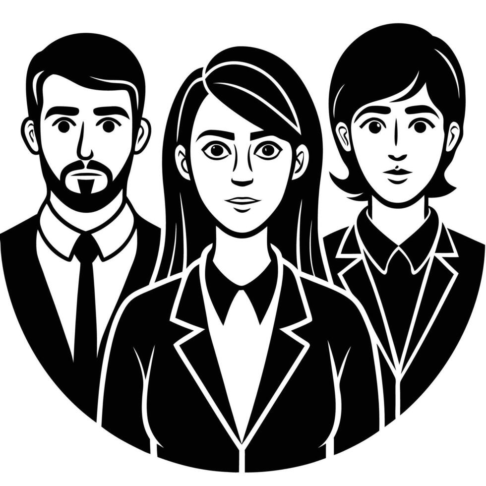 Diverse Group of FlatStyle People on White Background vector