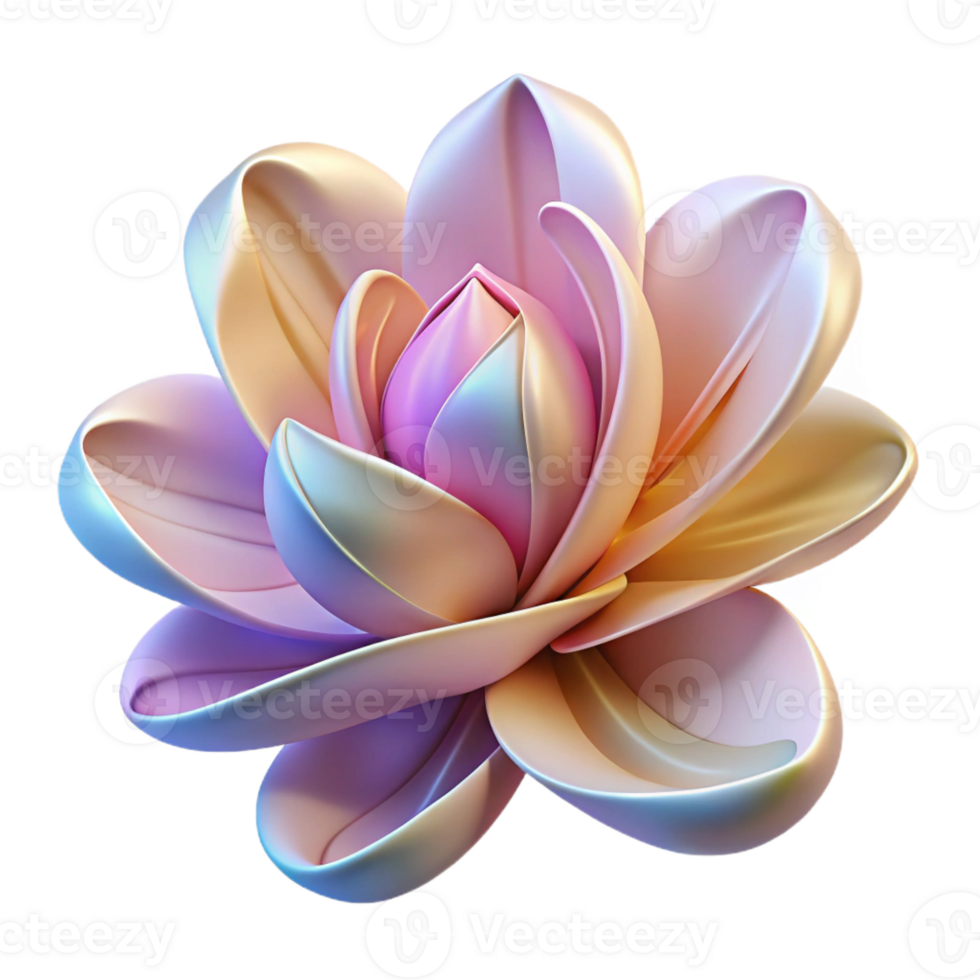serene artistic An abstract representation of a flower, using flowing lines and delicate colors, in a graceful, Art Nouveau style detailed png