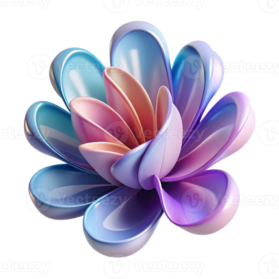 dramatic artistic An abstract representation of a flower, using flowing lines and delicate colors, in a graceful, Art Nouveau style original png
