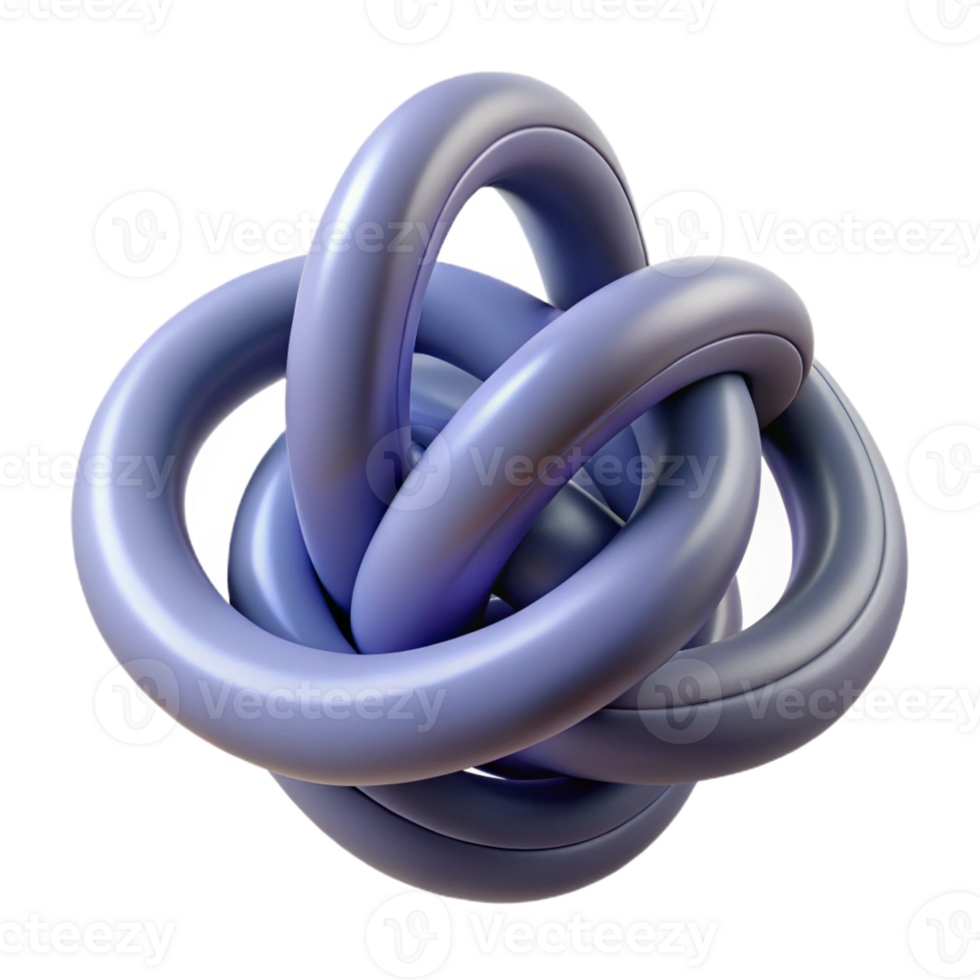 impressive abstract A flowing, ribbon-like form, intertwining with itself, creating intricate knots and loops, in a complex, abstract sculpture style detailed png