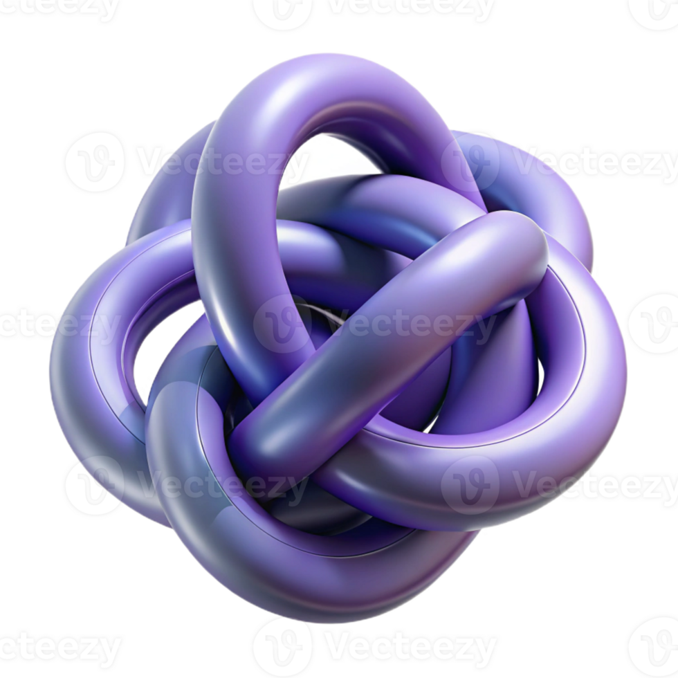 magnifique rustique une écoulement, en forme de ruban former, entrelacement avec lui-même, création complexe noeuds et boucles, dans une complexe, abstrait sculpture style authentique png