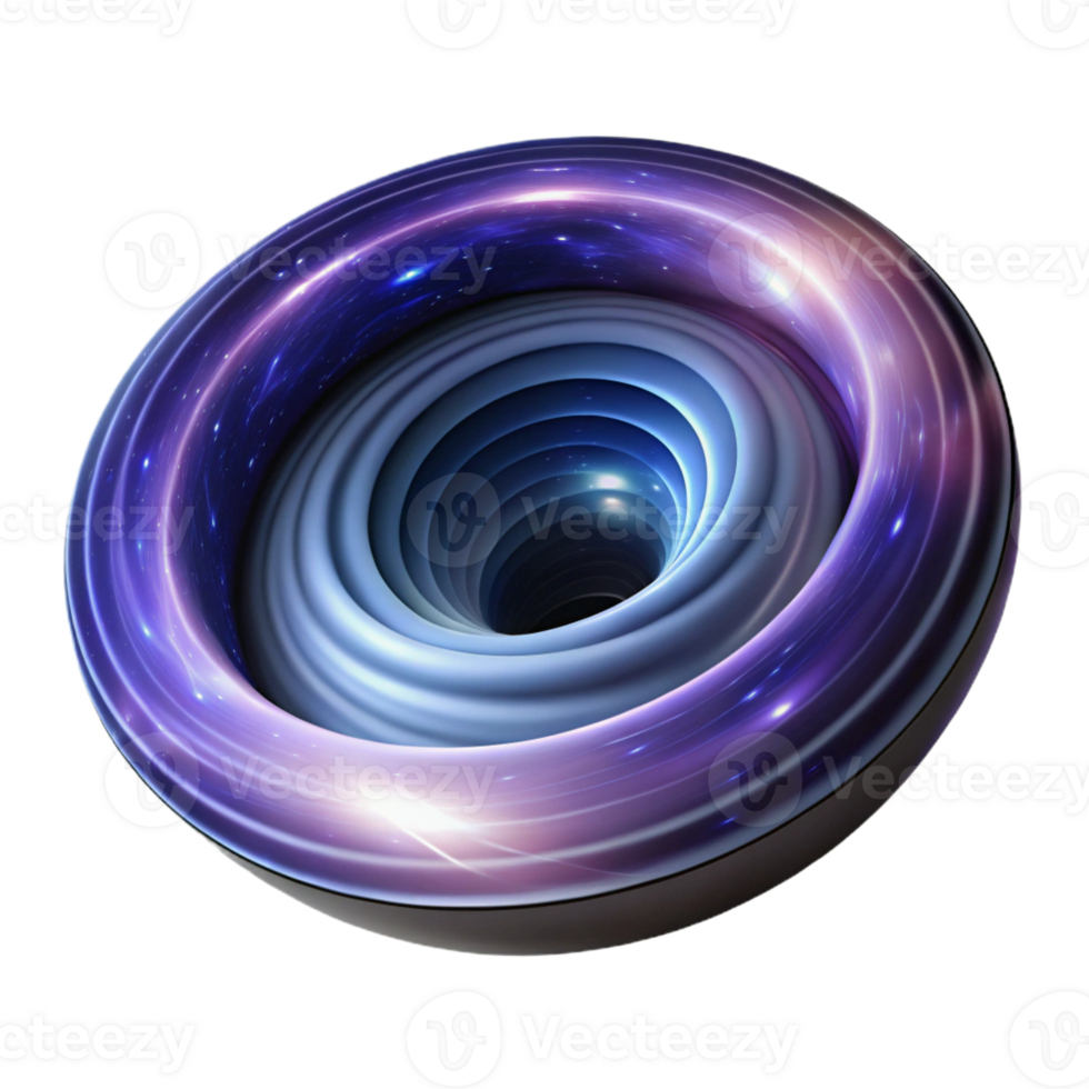 stunning modern A swirling vortex of light and energy, resembling a black hole, in a cosmic, astronomical style professional png