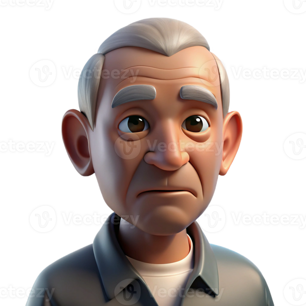 serene traditional Close-up portrait of an elderly man with deep wrinkles and a thoughtful expression, illuminated by a single spotlight from above, hyperrealistic style exclusive png
