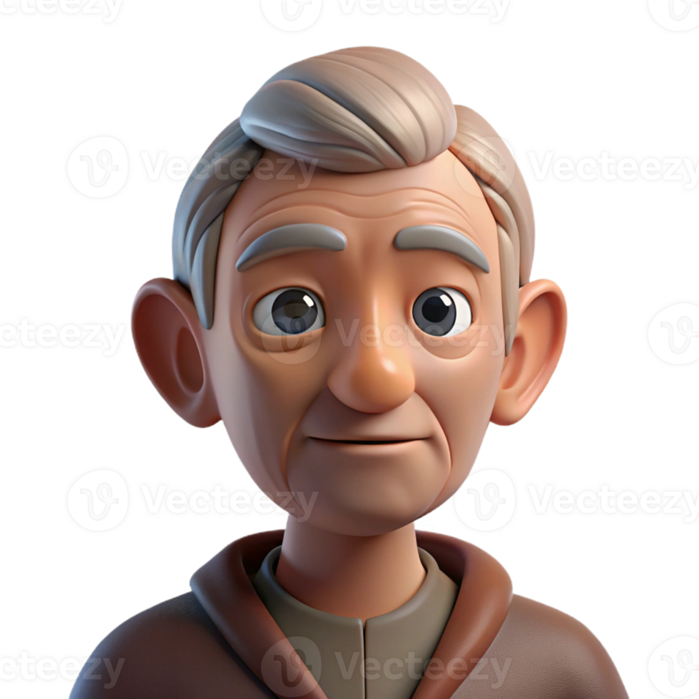 elegant classic Close-up portrait of an elderly man with deep wrinkles and a thoughtful expression, illuminated by a single spotlight from above, hyperrealistic style exclusive png