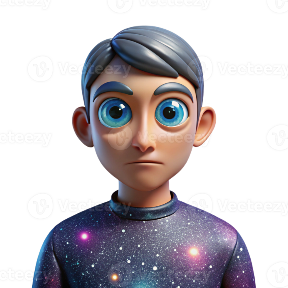 wonderful vintage Portrait of a person with eyes made of galaxies, cosmic lighting, space art style 4K png
