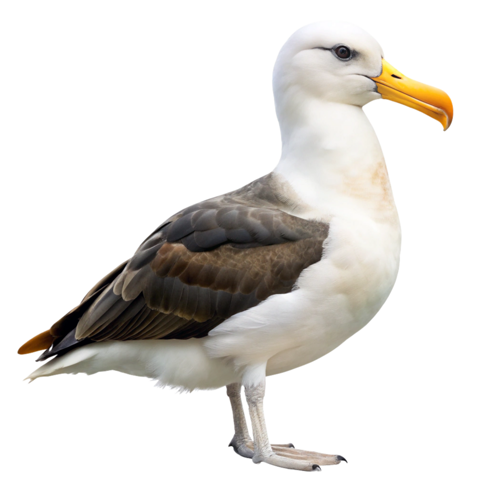 Stunning Profile of a Young Whitecapped Albatross Against a Black Background png