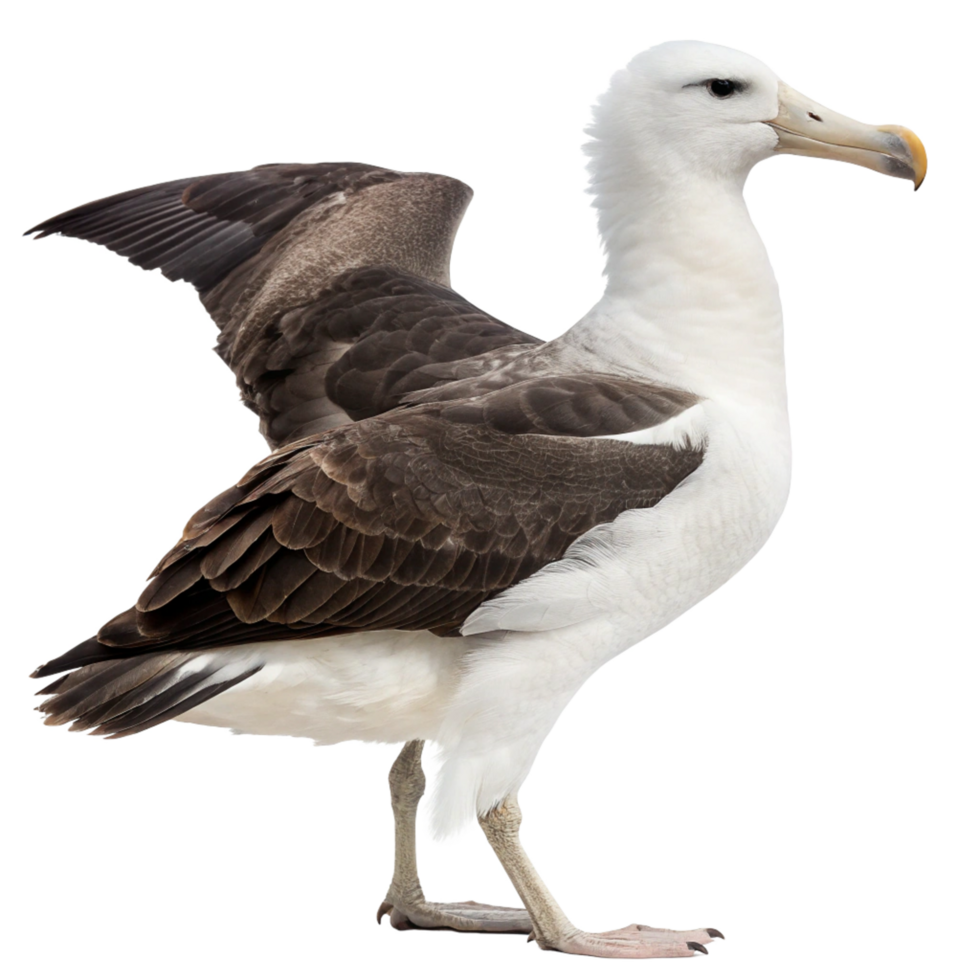 Stunning Image of a Young Blackbrowed Albatross with Wing Partially Extended png
