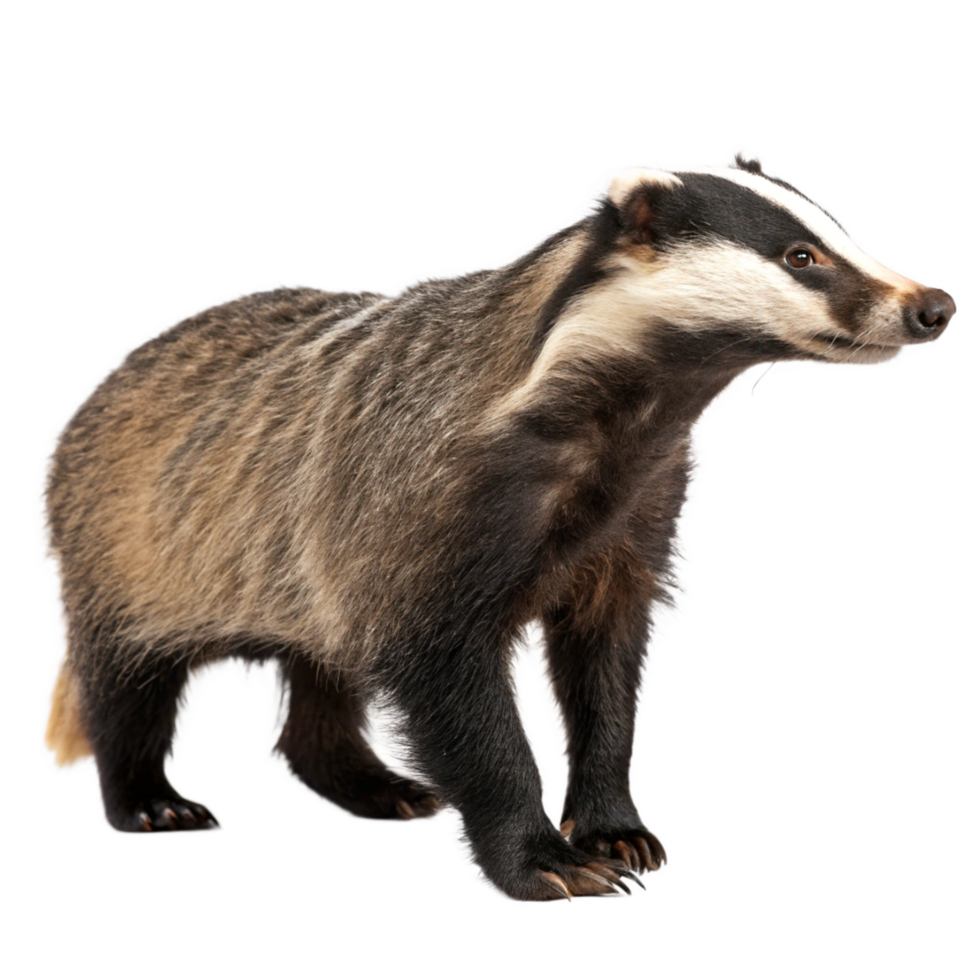 A Stunning Profile View of a European Badger in its Natural Habitat png