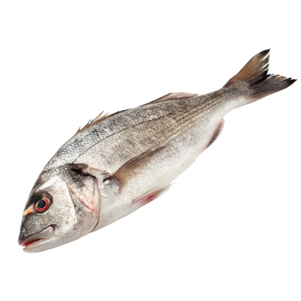 Freshwater Fish Product Image A Detailed Closeup of a Single Whole Gilthead Seabream png