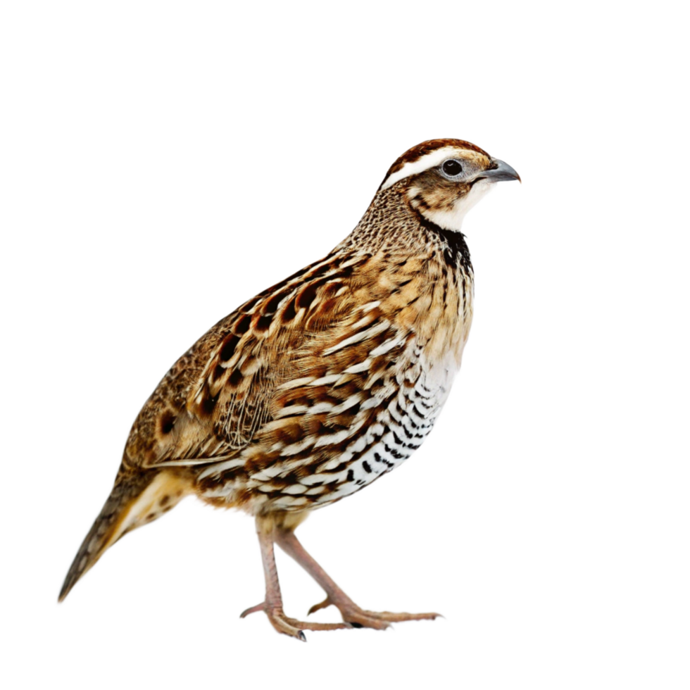 Closeup view of a beautiful Mountain Quail bird against a black background png