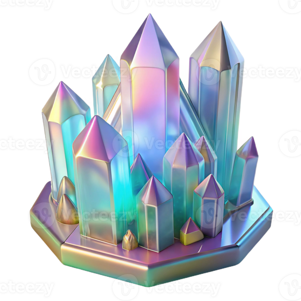 magnificent artistic A crystalline palace made of quartz, refracting rainbow light, ethereal and otherworldly authentic png