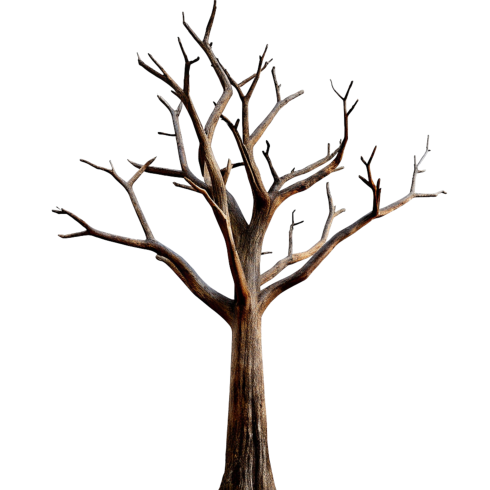 A Stark and Barren Tree Against a Black Background AweInspiring Image of Nature's Resilience png
