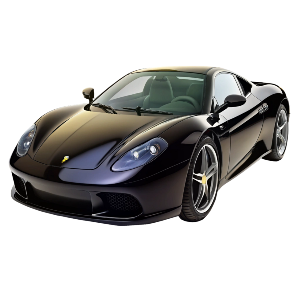 Sleek Black Luxury Sports Coupe Car High Resolution Image png