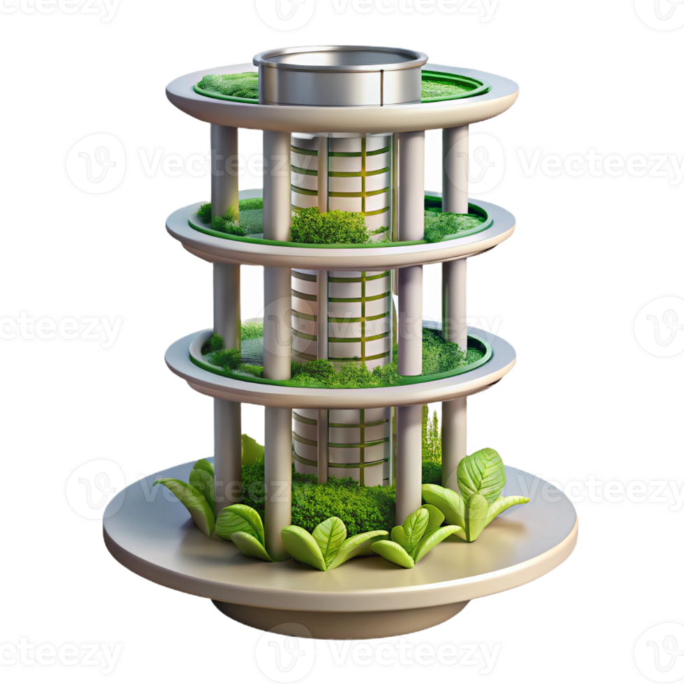 stunning vintage A vertical farm skyscraper with integrated agriculture, futuristic and sustainable authentic png