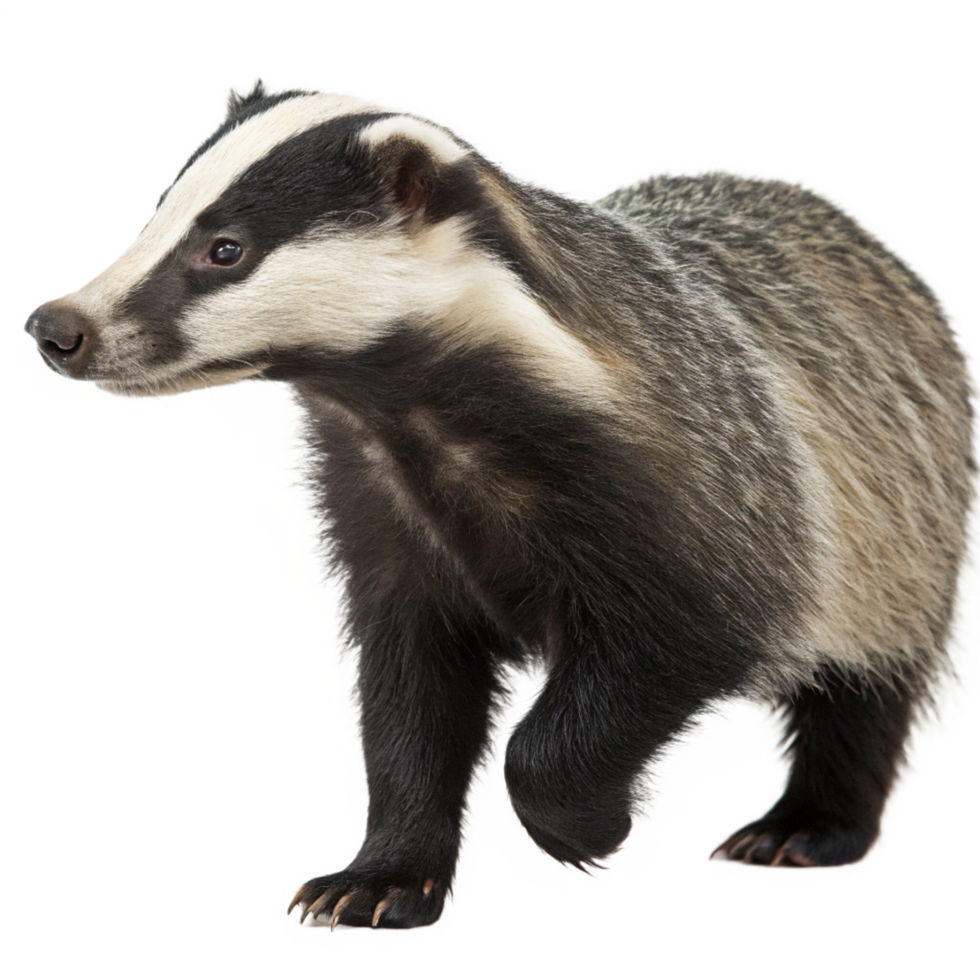 A Closeup View of an Adorable Young European Badger Walking png