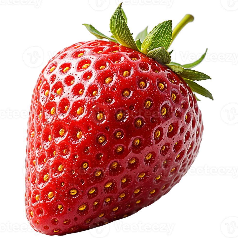 Ripe Strawberry isolated on transparent background png