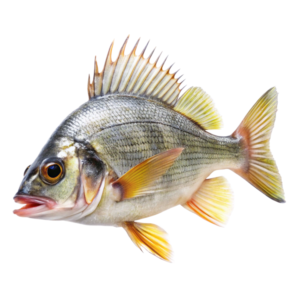 Closeup of a Striking Goldband Goatfish Showing Detailed Fins and Scales png