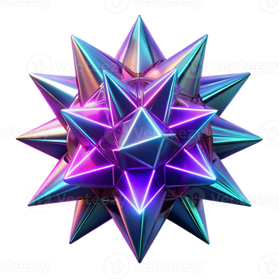 dramatic modern A chaotic explosion of geometric shapes in vibrant neon hues, sharp edges and high contrast, cyberpunk style, lit by a grid of laser beams detailed png