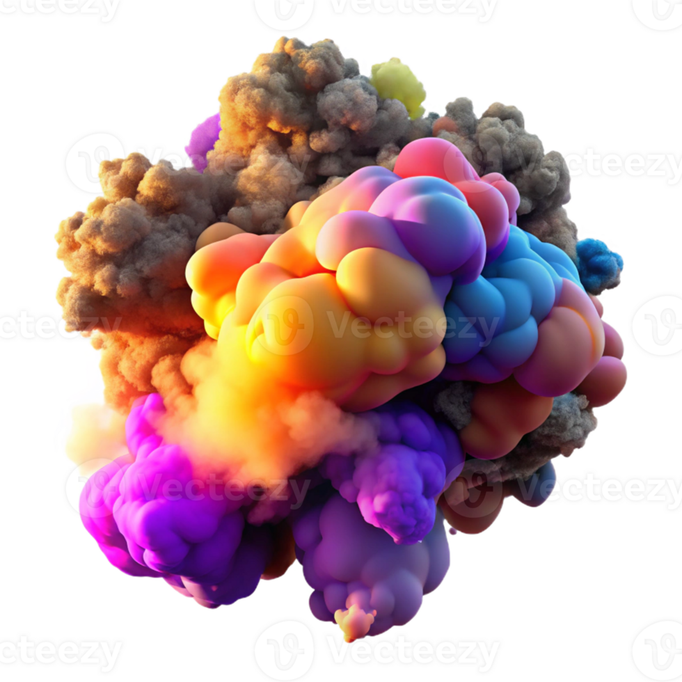 dramatic rustic A cloud of colorful smoke, swirling and billowing in zero gravity, vibrant and dynamic, abstract expressionism style, lit by a hidden light source authentic png