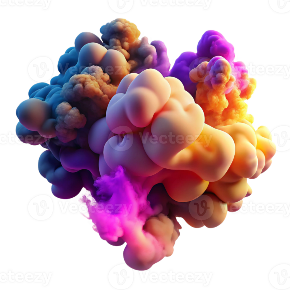 elegant vintage A cloud of colorful smoke, swirling and billowing in zero gravity, vibrant and dynamic, abstract expressionism style, lit by a hidden light source high resolution png