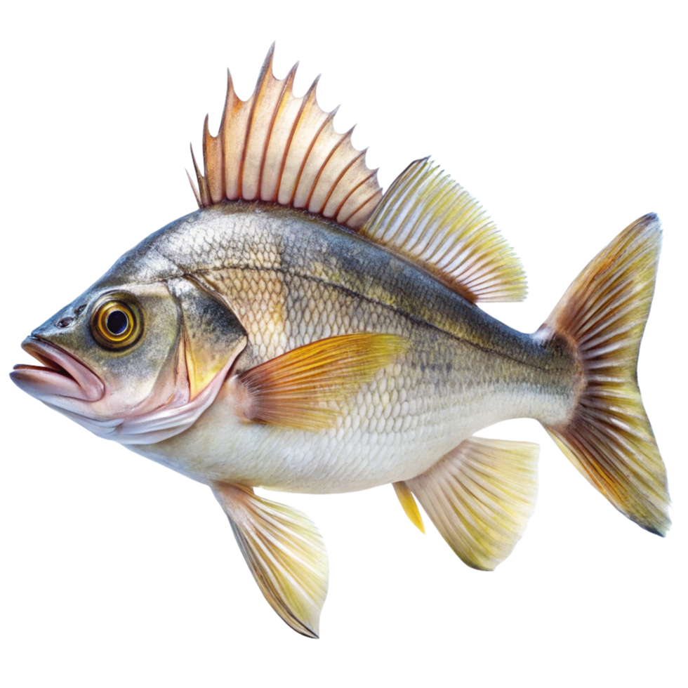 Stunning Closeup of a Spiny Chromis Fish with Detailed Fins and Scales png