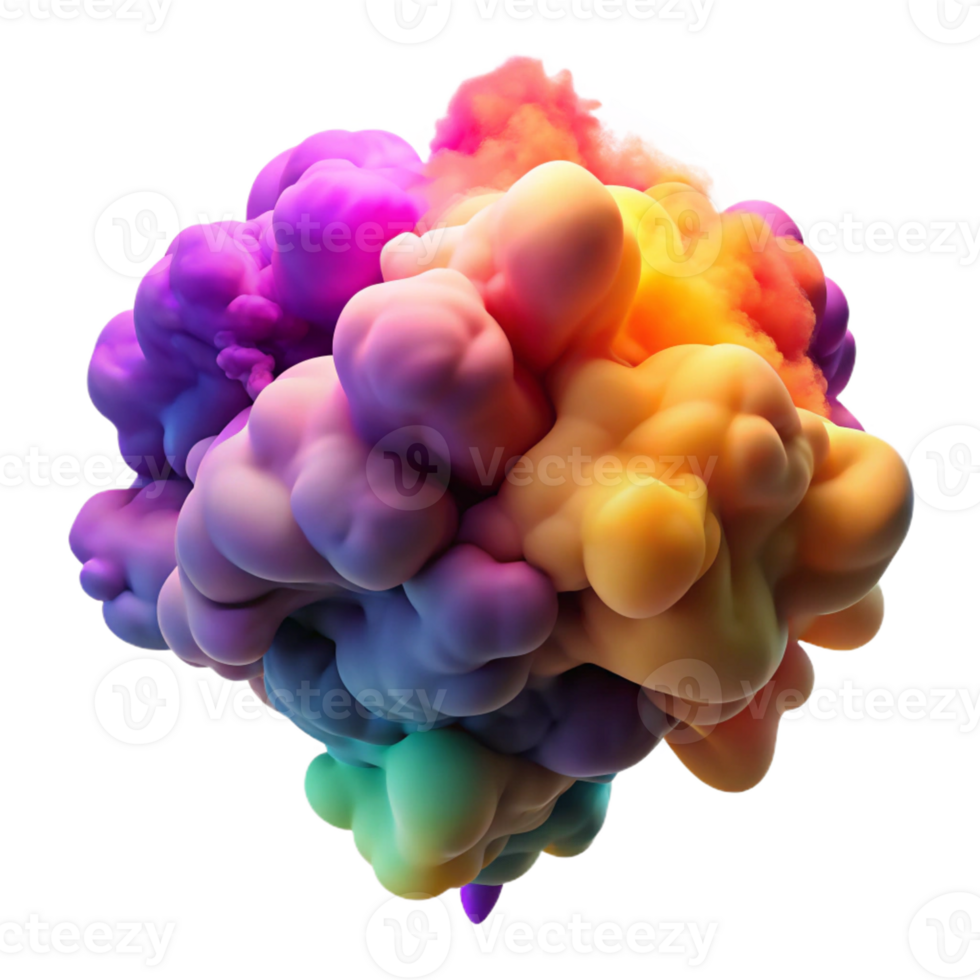 impressive classic A cloud of colorful smoke, swirling and billowing in zero gravity, vibrant and dynamic, abstract expressionism style, lit by a hidden light source 4K png