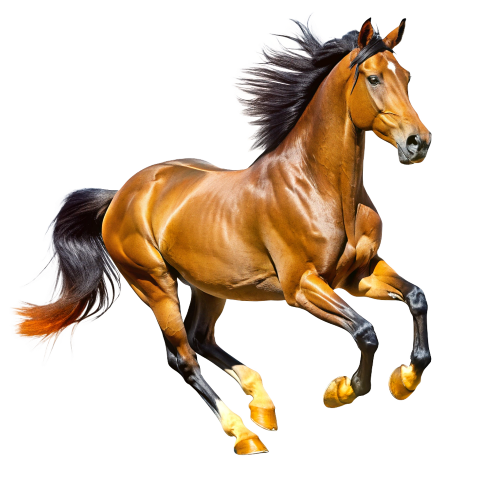 A Stunning Chestnut Horse in Motion a Breathtaking Display of Athleticism and Grace png