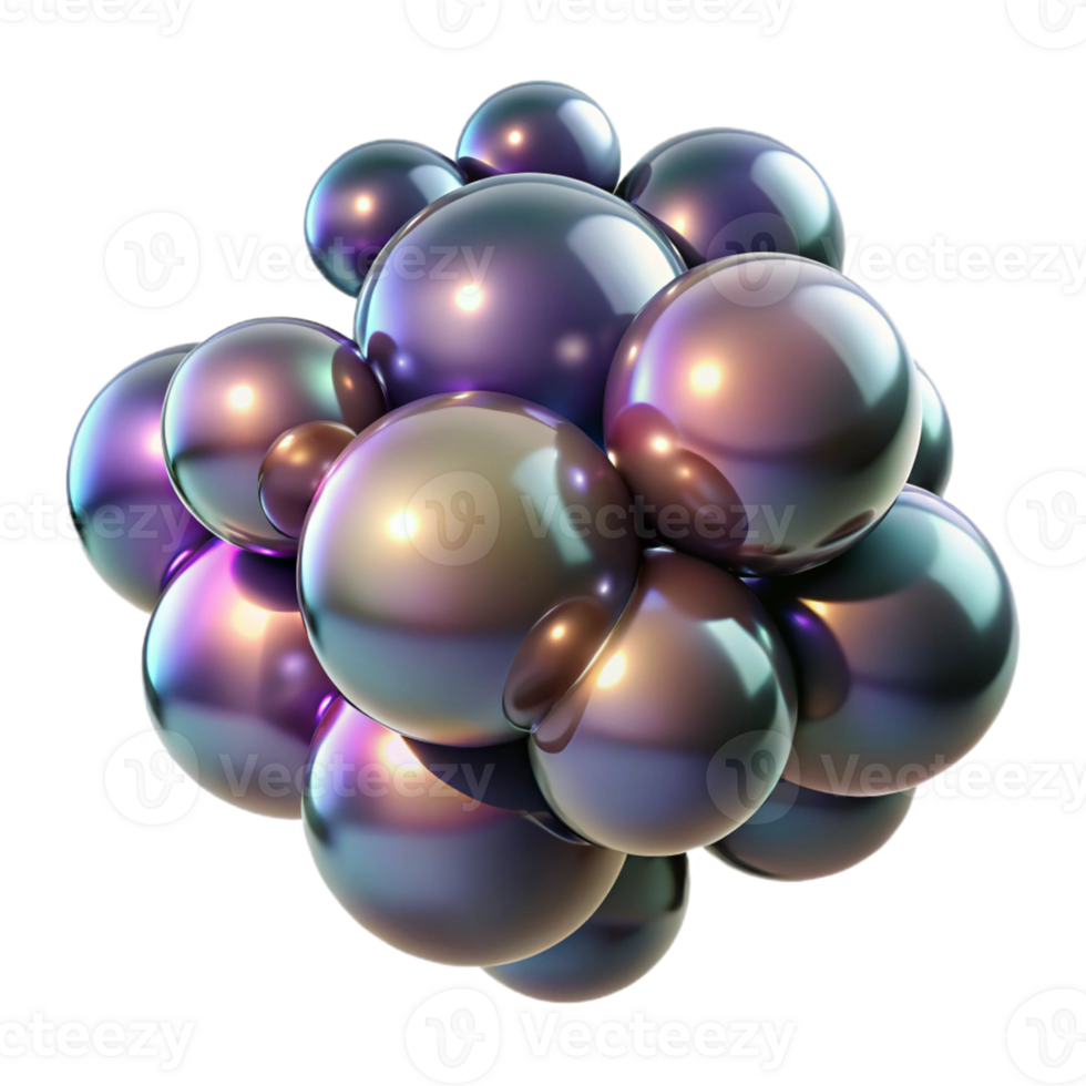 elegant rustic A cluster of iridescent bubbles, floating in a dark, mysterious space, surreal and abstract, softly lit exclusive png