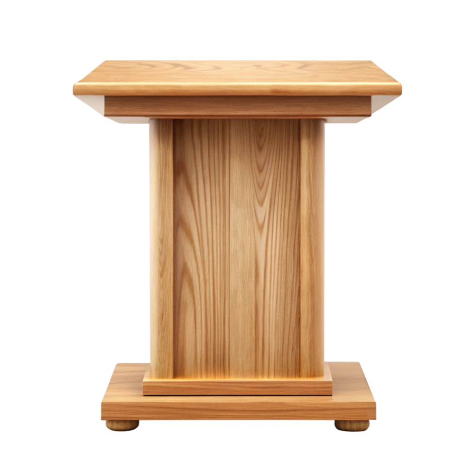 Elegant Light Brown Wooden Tabletop Lectern Podium for Presentations and Speeches png