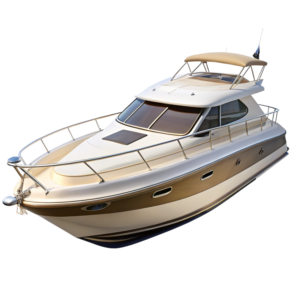 Luxury Motor Yacht Vessel on Display Elegant Design and Features png