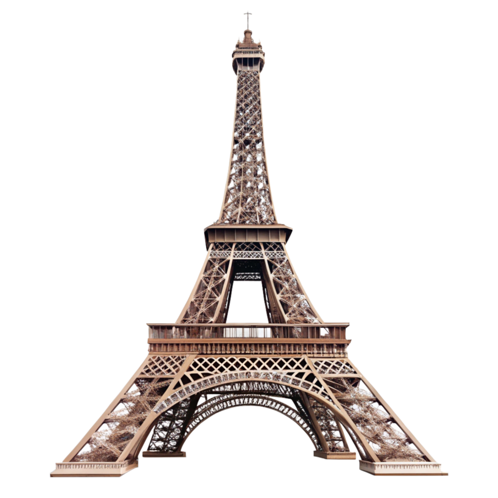 A Majestic View of the Eiffel Tower in Paris France a Symbol of Romance and Architectural Marvel png