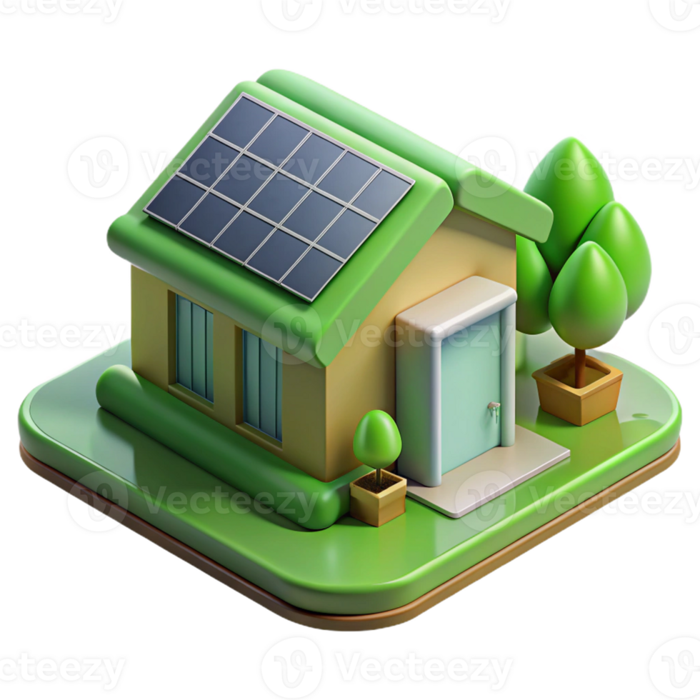 elegant minimalist Sustainable architecture, green roof, solar panels, natural light, daytime, eco-friendly style detailed png