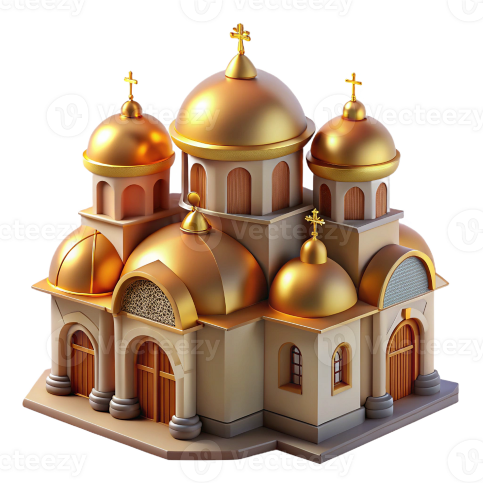 dramatic abstract Byzantine church, mosaics, domes, golden light, spiritual atmosphere, iconic style professional png