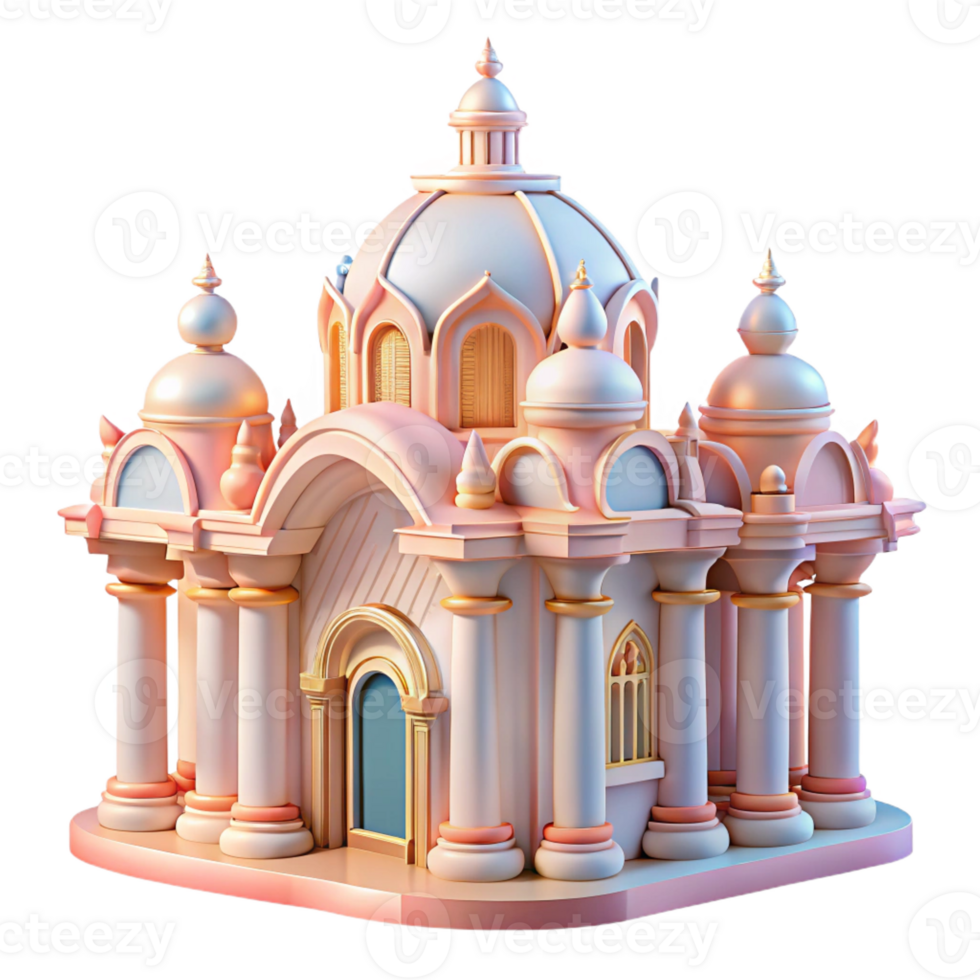 magnificent abstract Rococo architecture, delicate ornamentation, pastel colors, soft lighting, whimsical style authentic png