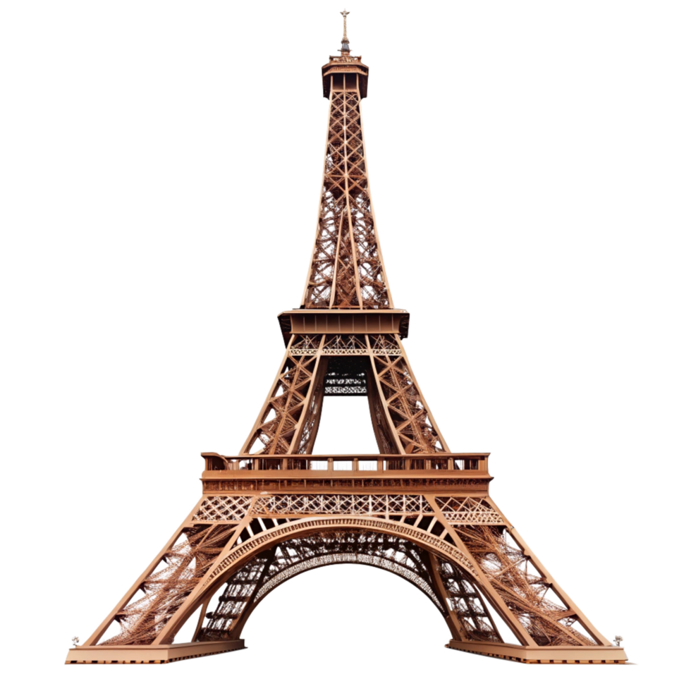 A Detailed View of the Eiffel Tower in Paris France a Famous Landmark and Icon of Architectural Engineering png