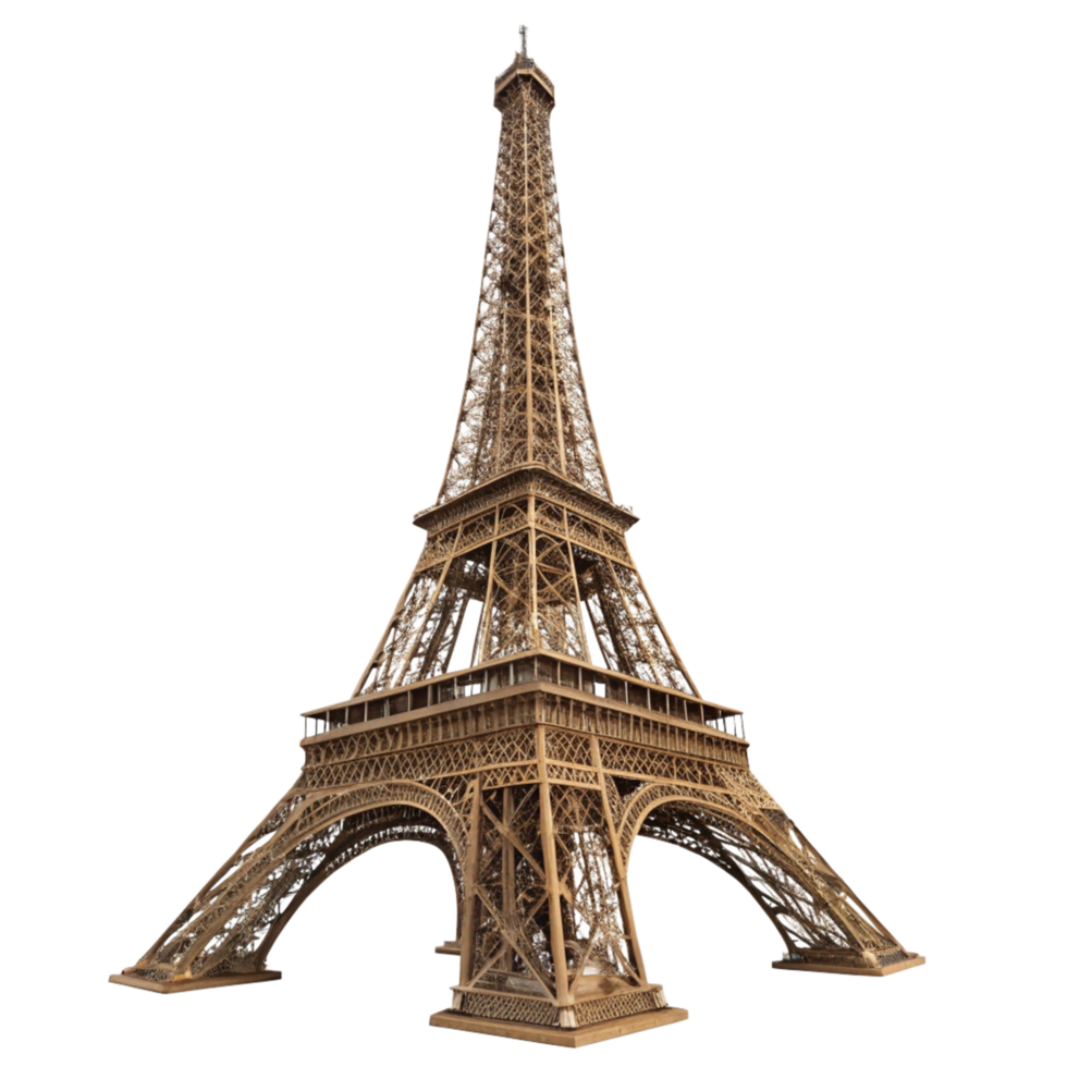A Stunning 3D Model of the Eiffel Tower in Paris France png