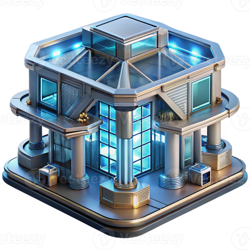 stunning abstract High-Tech architecture, exposed structure, mechanical details, industrial lighting, high-tech style professional png