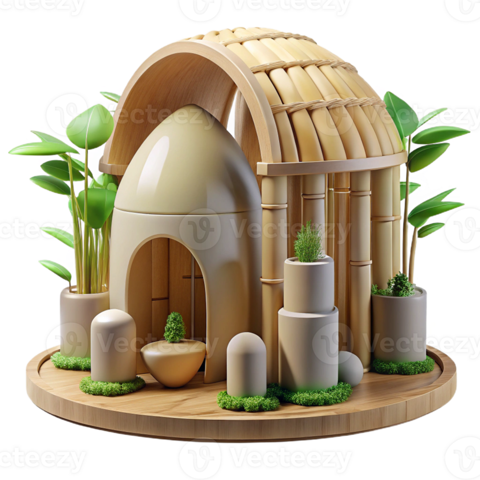 stunning abstract Bamboo architecture, sustainable material, organic forms, natural light, eco-friendly style exclusive png