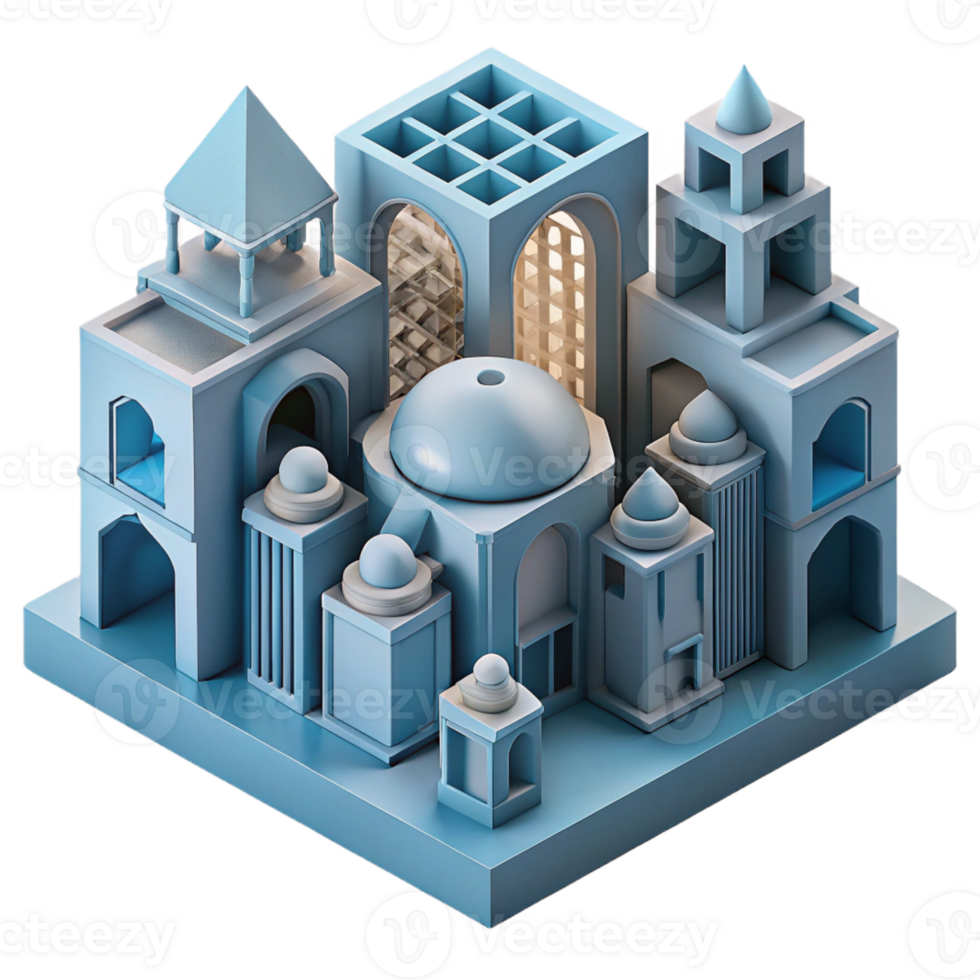 extraordinary vintage 3D-printed architecture, complex geometries, customized designs, dynamic lighting original png
