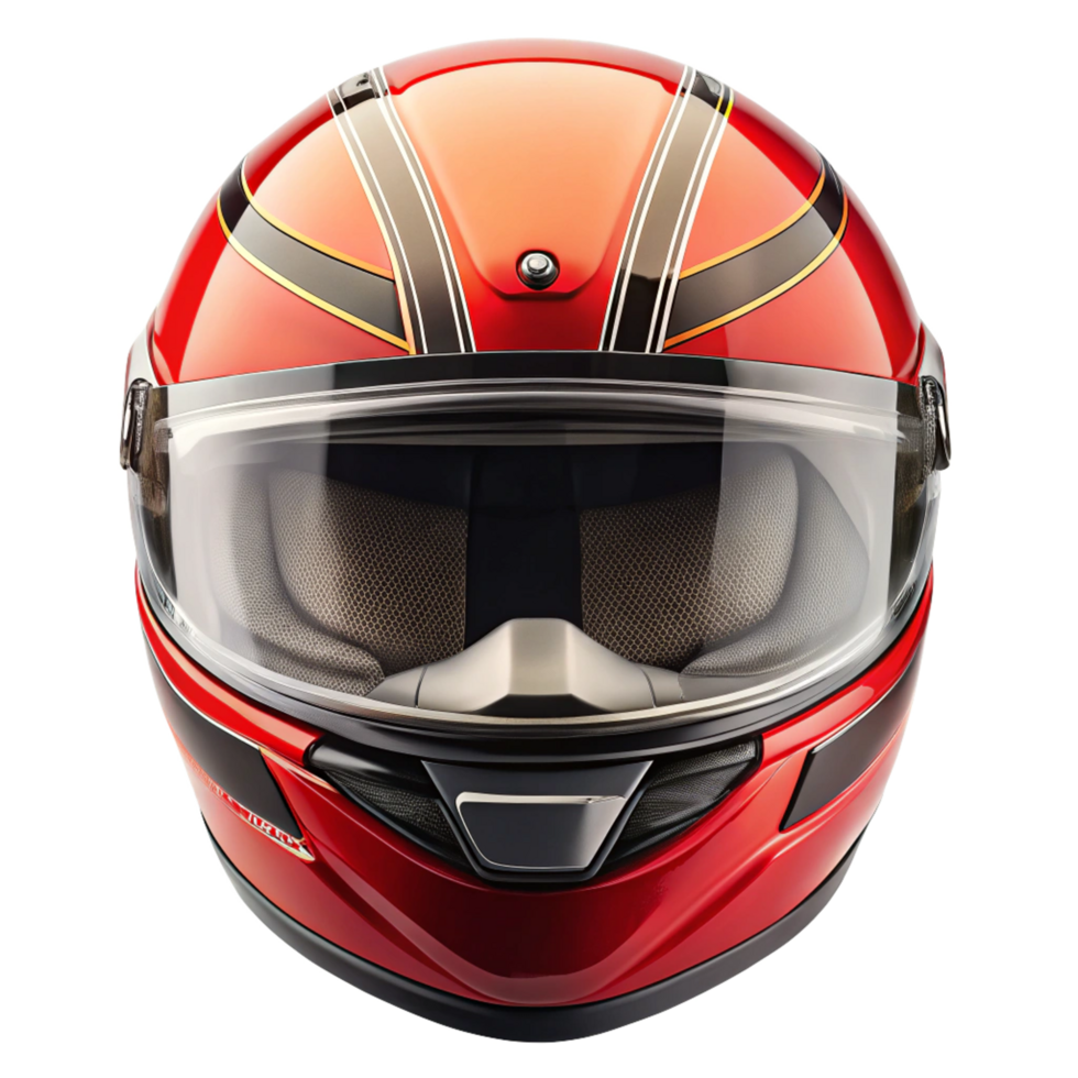 Closeup of a Red and Black Motorcycle Helmet with Visor png