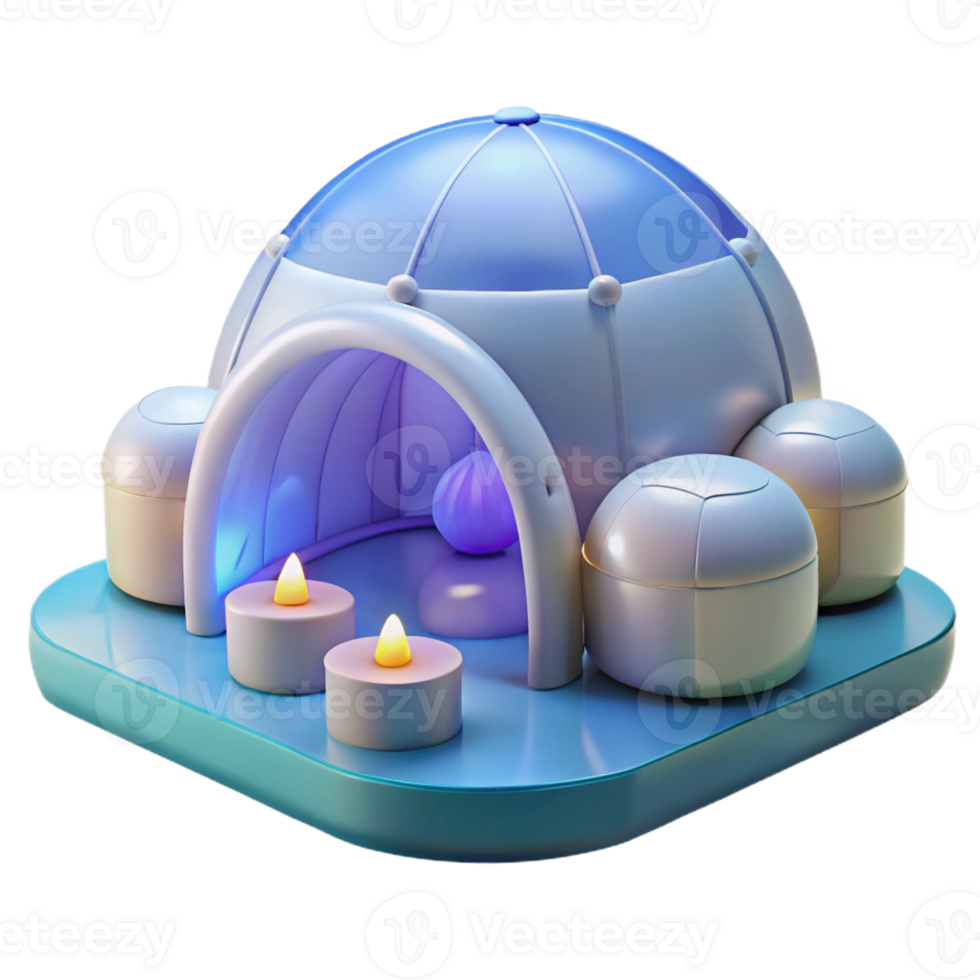 beautiful contemporary Inflatable architecture, temporary structures, translucent materials, diffused light authentic png