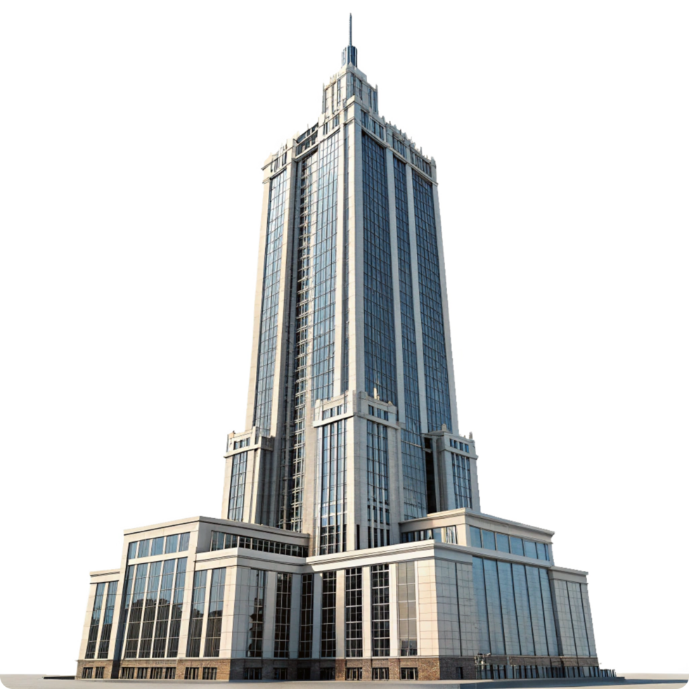 A Majestic Modern Skyscraper Architectural Design Tall Building Exterior png
