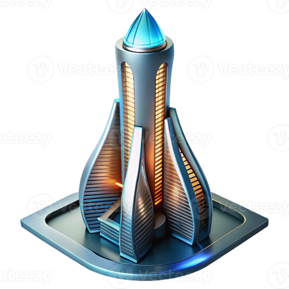 serene traditional Conceptual skyscraper design, innovative form, sustainable features, dramatic lighting, futuristic architecture visualization high quality png