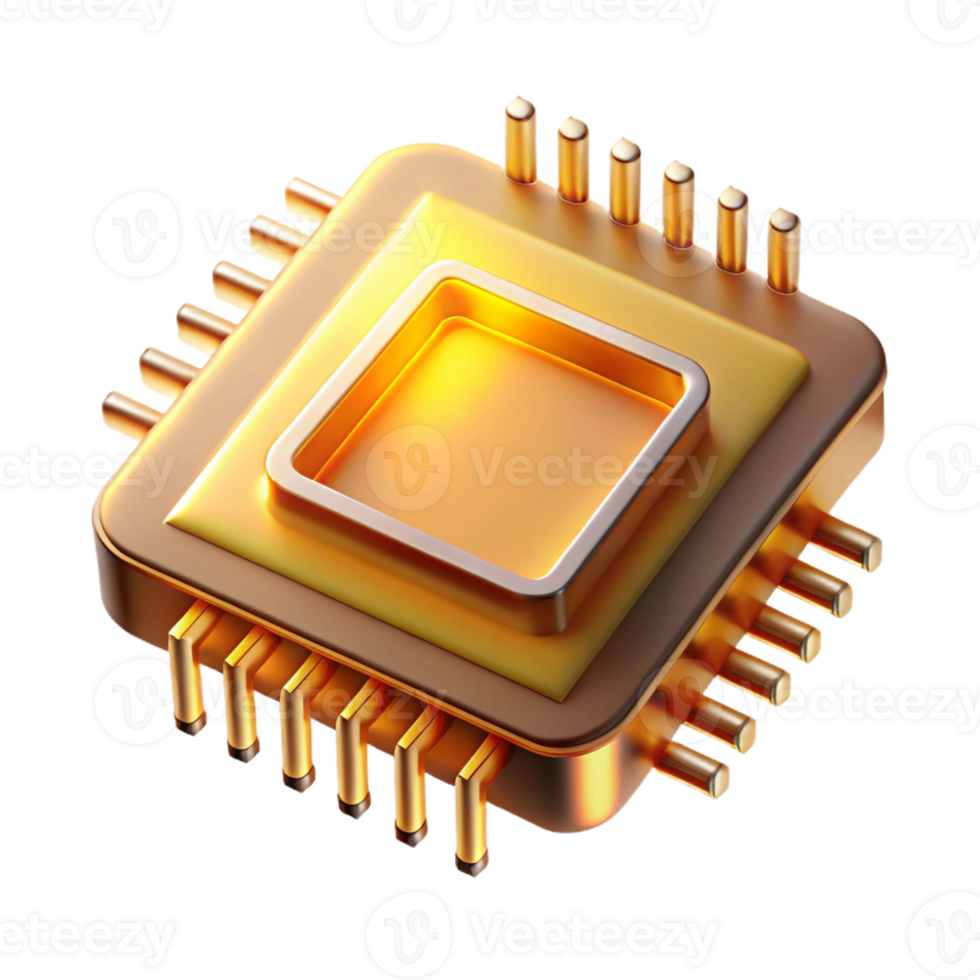 stunning rustic A single microchip, intricate details etched onto its surface, glowing with a warm golden light, macro photography style 4K png