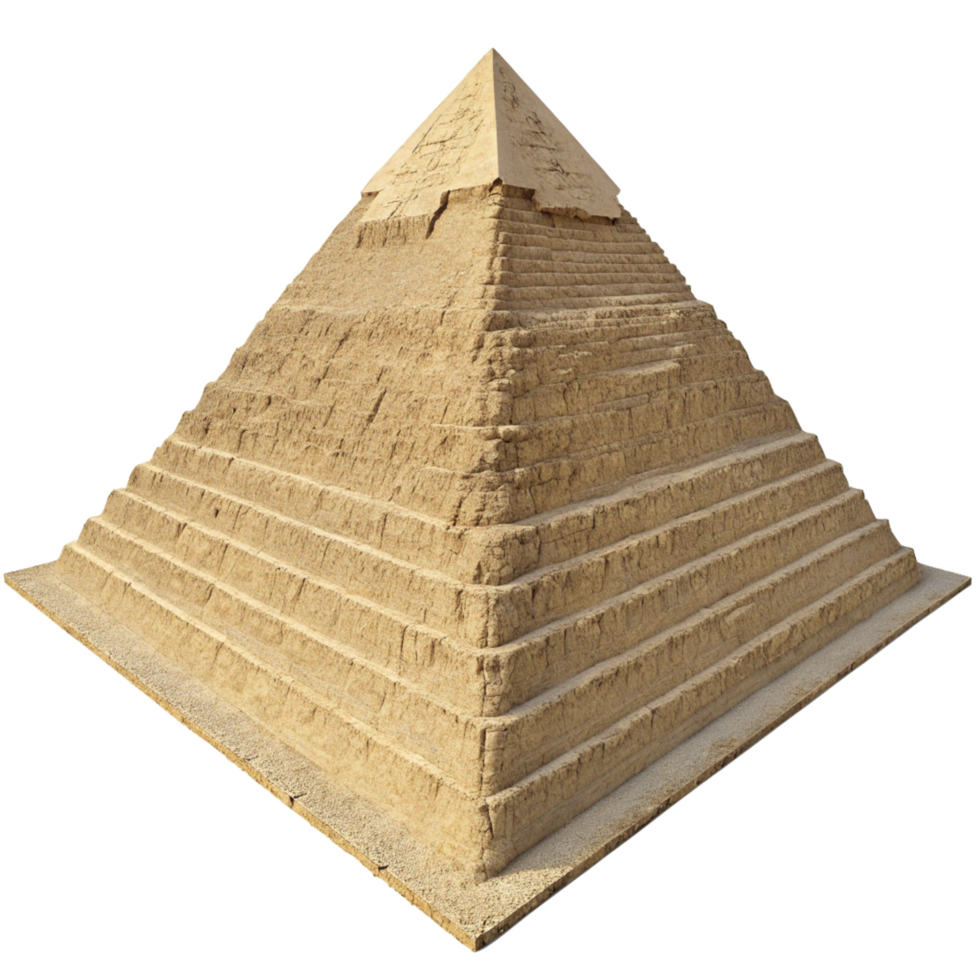 Step Pyramid Model Ancient Egypt Architecture History Artifact Replica Sand Stone Construction png