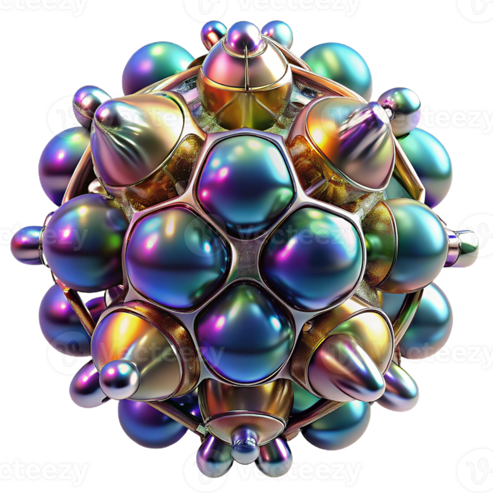 vibrant classic A swarm of nanobots forming a complex, evolving shape, shimmering with iridescent colors, lit by a dynamic, shifting light, abstract digital art style premium png