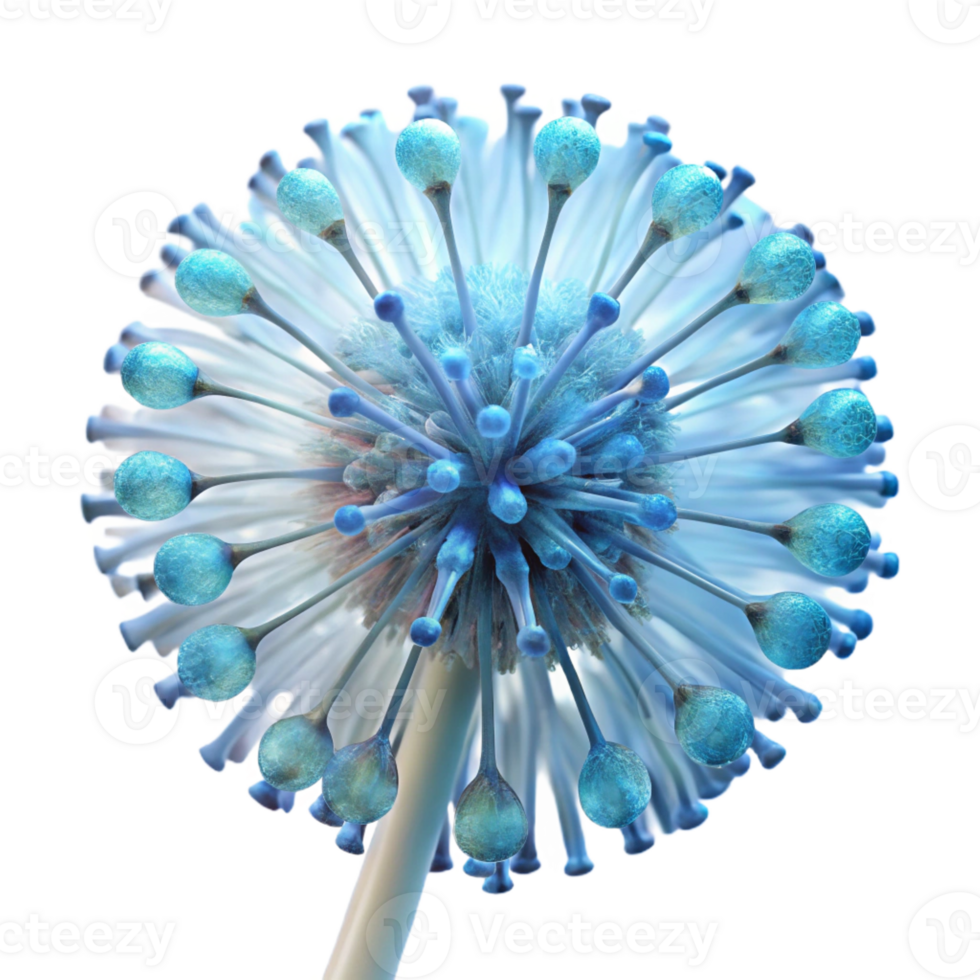 beautiful classic Close-up of a frosted dandelion seedhead, delicate and intricate, lit by a soft, cool blue light, macro photography style exclusive png