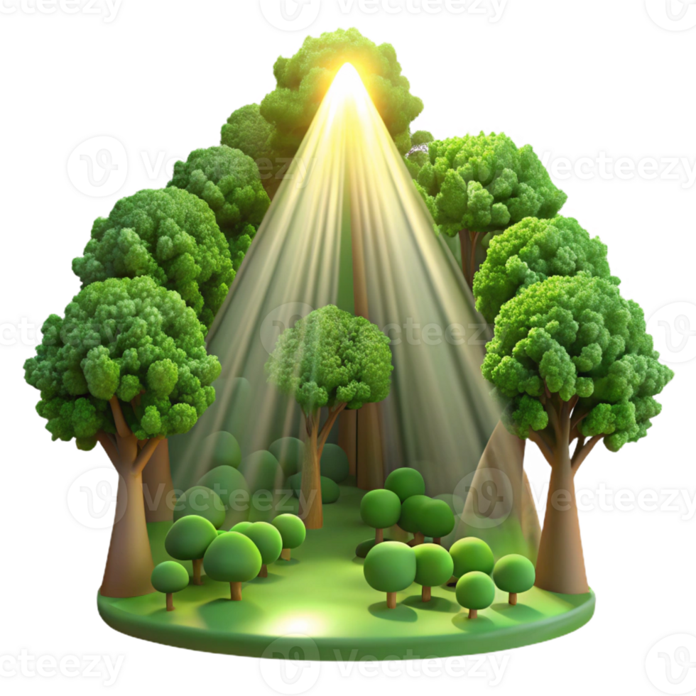 stunning modern A sunbeam piercing through a dense forest canopy, dappled lighting, dreamy style original png