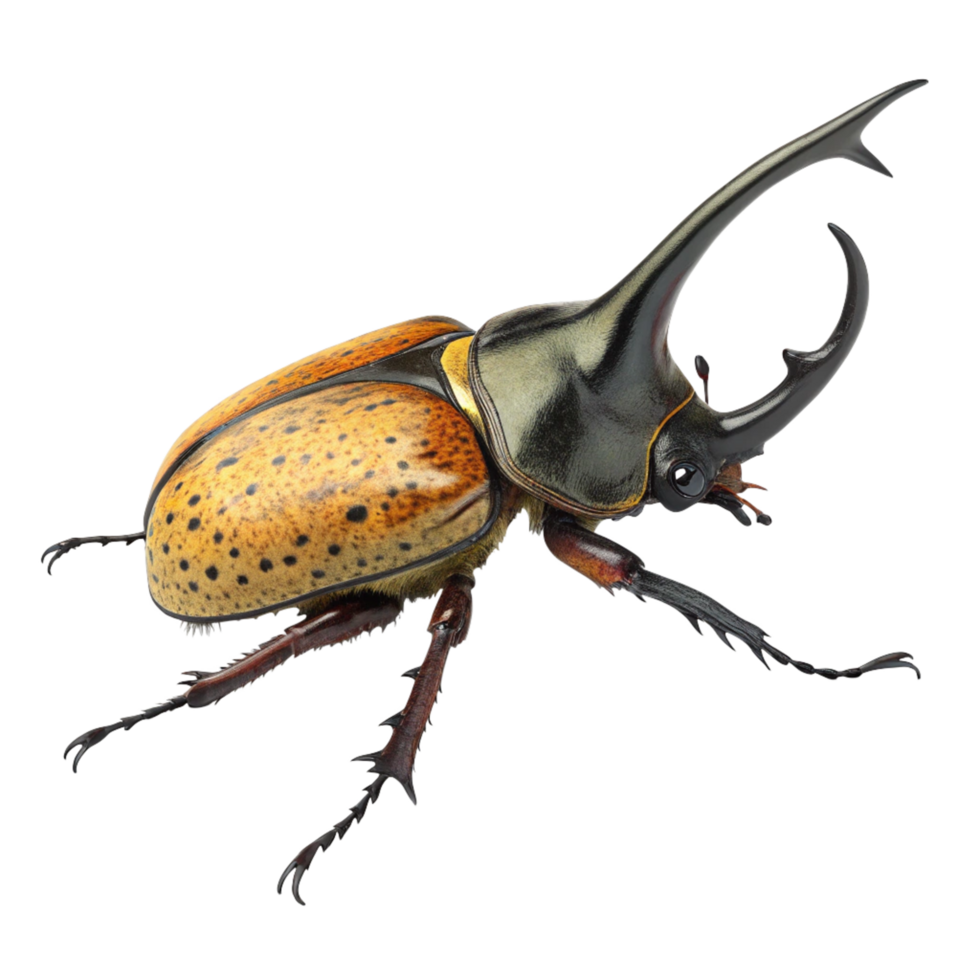 A Stunning Closeup of a FiveHorned Rhinoceros Beetle Dynastinae Subfamily png