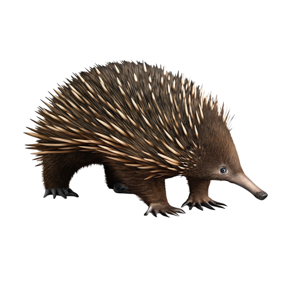A Detailed Illustration of an Echidna an Australian Mammal with Spines png